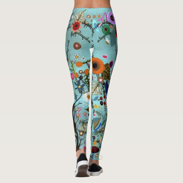 Trendig atletisk slitstark gym stilfull mode yoga leggings (Baksida)