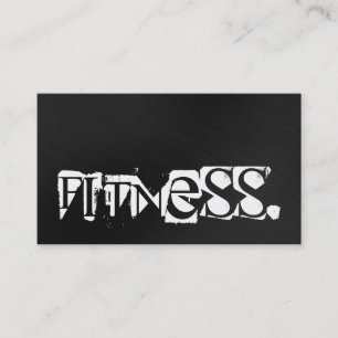 Trendig Attraktiv Coola Grått Fitness Affärskort Visitkort