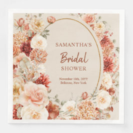 Trendig av  koppar och blomsäck pappersservett