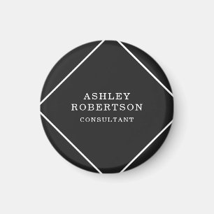 Trendig av minimalistisk grått-Professionell-Snygg Magnet