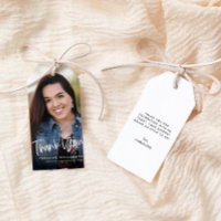 Trendig Avslappnad Script Photo Tack Studenten