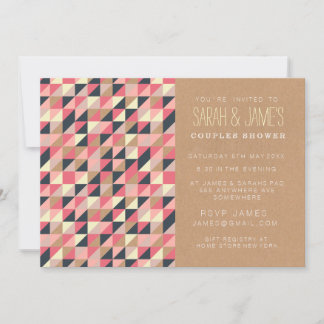 Trendig Aztec Triangles Par Shower Party Inbjudan