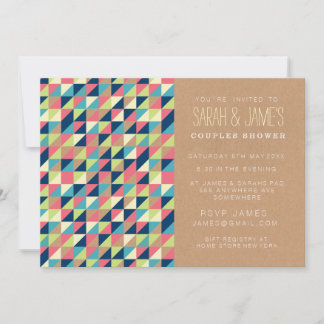 Trendig Aztec Triangles Par Shower Party Inbjudan