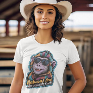 Trendig Baboon: Skuggor och svep T Shirt