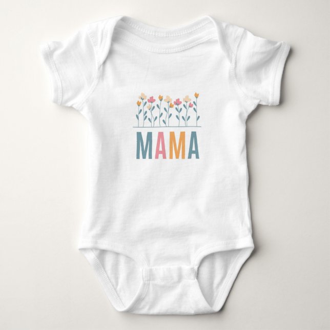 Trendig Baby Romper för Mamma's Little One Mamma F T Shirt (Framsida)