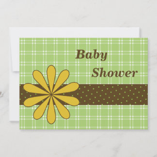 Trendig Baby Shower Inbjudningskort - Pojke eller 