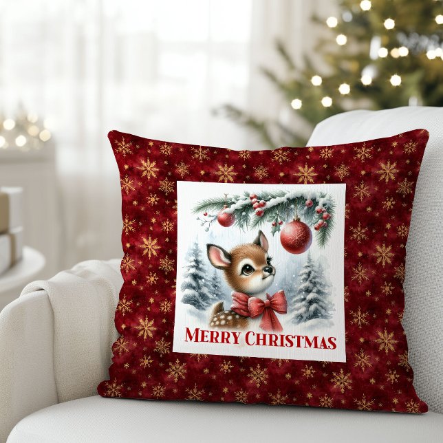 Trendig babyrådjurs mysiga vinter barnkammar dekor kudde (Trendy Baby Fawn Cozy Winter Kids Room Decor Christmas Pillow

)