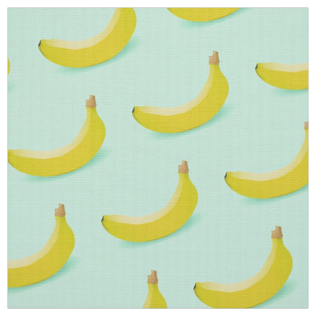 TRENDIG BANANAS DESIGN MÖNSTER I GRÖNT BAKGRUND TYG (Provkarta)