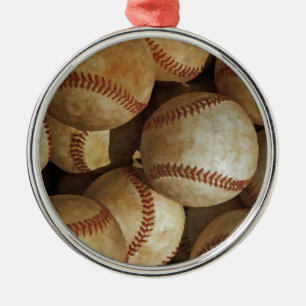Trendig Baseball Artwork Julgransprydnad Metall