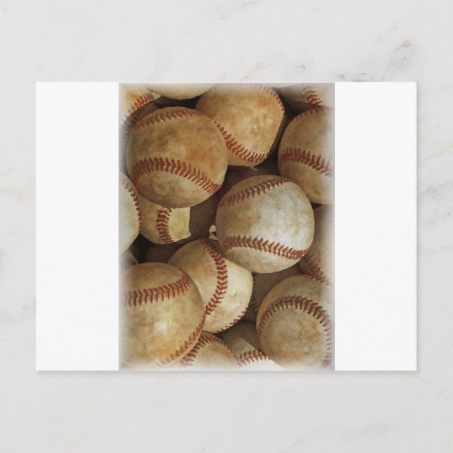 Trendig Baseball Artwork Vykort (Framsida)
