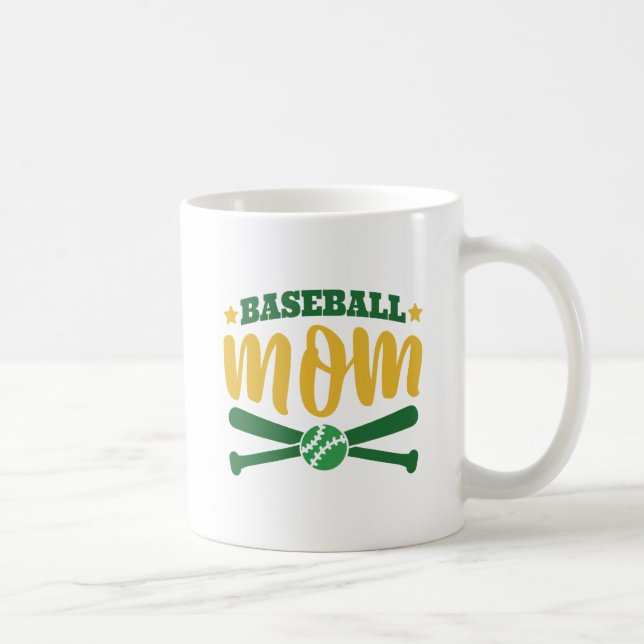 Trendig BASEBALL MAMMA Graphics Personlig Gift Kaffemugg (Höger)
