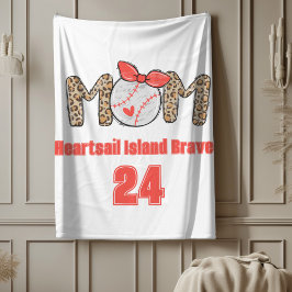 Trendig Baseball Mamma Personlig Hand plockade Fleecefilt