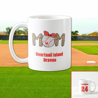 Trendig Baseball Mamma Personlig Hand plockade Kaffemugg