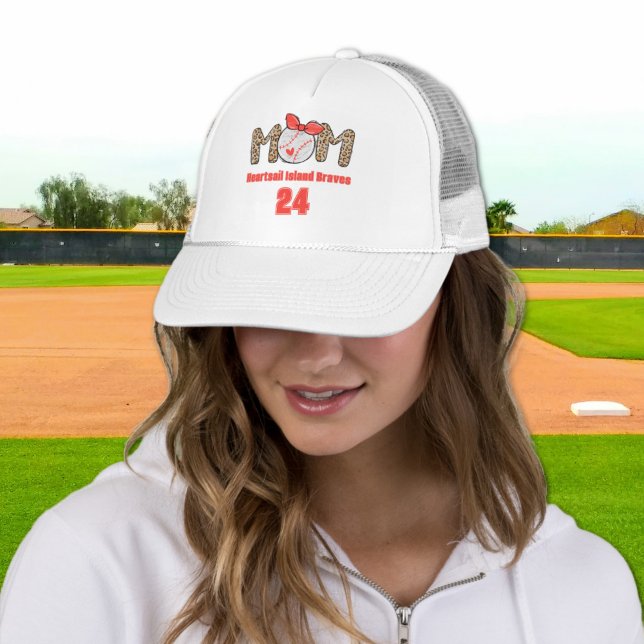 Trendig Baseball Mamma Personlig Hand plockade Keps (Trendy Baseball Mom Personalized Trucker Hat)
