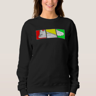 Trendig Basketboll Shoes with Rasta Färg Kort Sl T Shirt