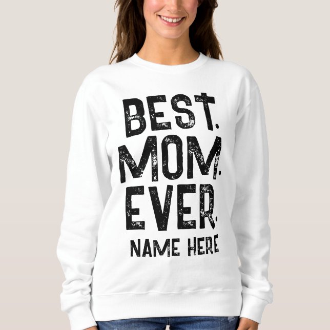 TRENDIG BÄSTA MAMMA NÅGON SVART TYPOGRAFI T SHIRT (Framsida)