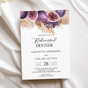 Trendig Beauty Lila Figs & Pampas Inbjudningar