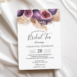 Trendig Beauty Lila Figs & Pampas Inbjudningar
