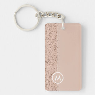 Trendig Beige Monogram med Terracotta Boho Brown
