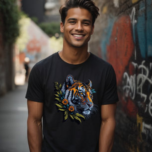 Trendig Bengal Tiger Head Design - Realistic Big C T Shirt