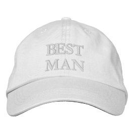Trendig best man rosé vit bröllop broderad keps