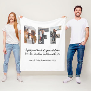 Trendig BFF Photo Collage Best Friend Besties-cita Fleecefilt