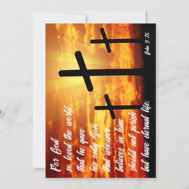 TRENDIG BIBLE VERSE JOHN 3:16 CHRISTIAN GIFT INBJUDNINGAR (Framsida)