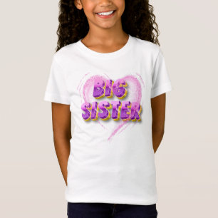 "Trendig Big Sister T-Shirt for Girls"