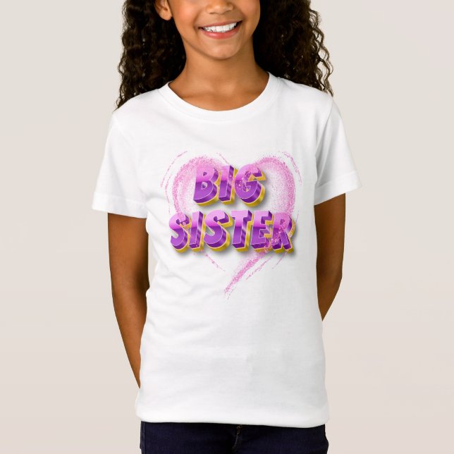 "Trendig Big Sister T-Shirt for Girls" (Framsida)