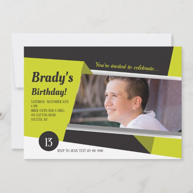 Trendig Bild Foto Inbjudan (Framsida)