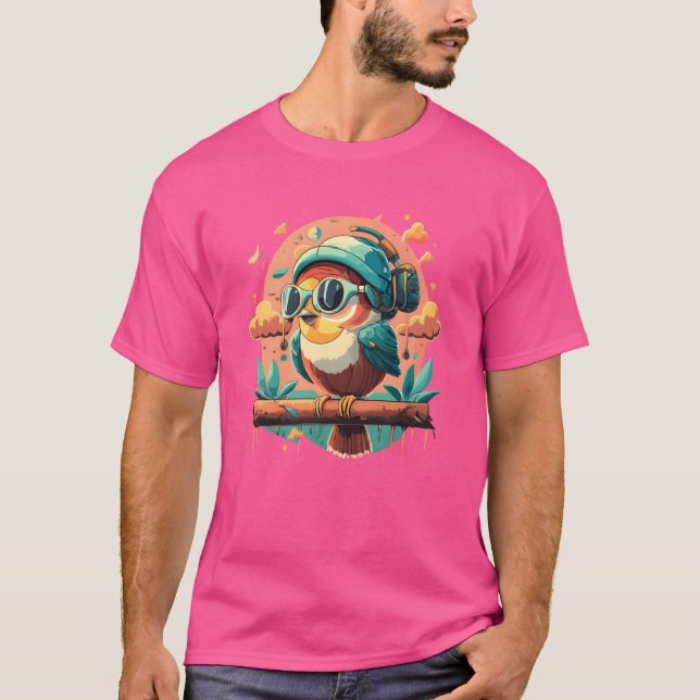 Trendig Bird-vänner T Shirt (Framsida)