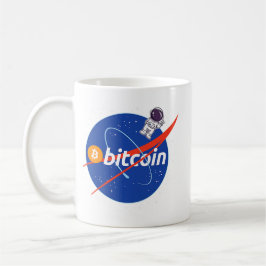 Trendig Bitcoin Astronaut Space Crypto Kaffemugg