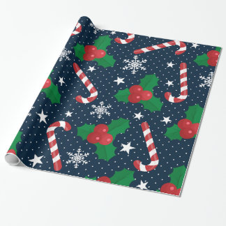 Trendig blå julgran presentpapper