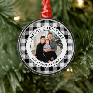 Trendig Black and White Play God jul Julgransprydnad Metall