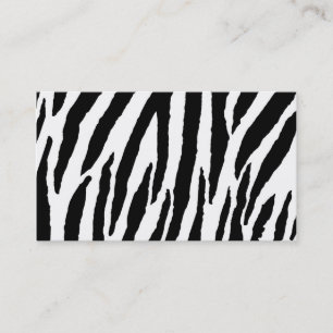 Trendig Black and White Zebra med Business Namn Visitkort
