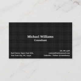 Trendig Black Checks Linjer Mönster Modern Elegant Visitkort
