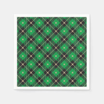 Trendig Black Grönt Play Mönster