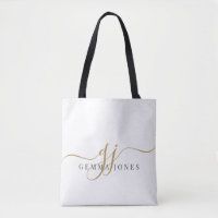 Trendig Black Guld Monogram Initial Script Namn