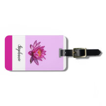 Trendig Black Princess Vatten Lily Luggage Tag