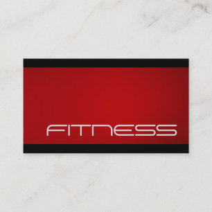 Trendig Black Red Fitness Sport Affärskort Visitkort