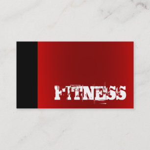 Trendig Black Red Fitness Sport Affärskort Visitkort