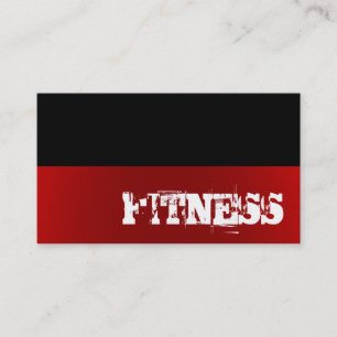 Trendig Black Red Fitness Sport Affärskort Visitkort