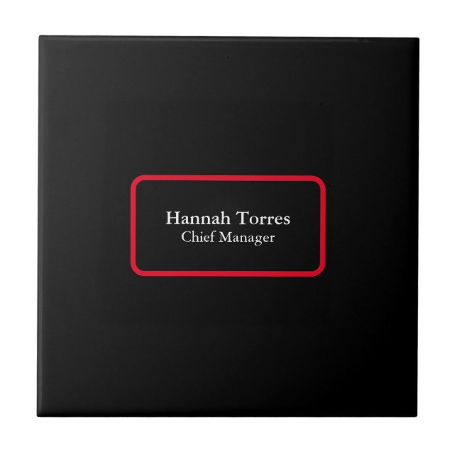 Trendig Black & Red Plain Kreativ Modern Kakelplatta (Framsidan)