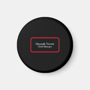 Trendig Black & Red Plain Kreativ Modern Magnet