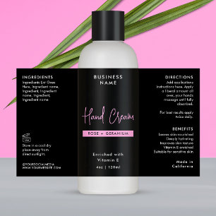 Trendig Black & Rosa 4 OZ Cosmo Flaska-figursättni Rektangulärt Klistermärke