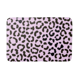 Trendig Black & Rosa Leopard Päls Effect Mönster Badrumsmatta