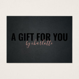 Trendig Black Rosa Makeup Artist Gift Certificate Visitkort