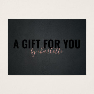 Trendig Black Rosa Makeup Artist Gift Certificate Visitkort