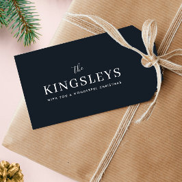 Trendig Black Snyggt Modern Bold Typograhy Namn Presentetikett