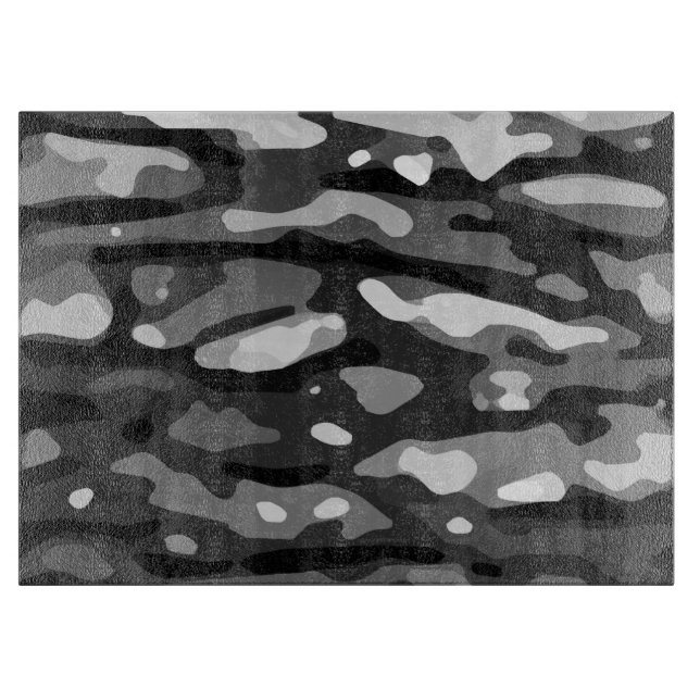 Trendig Black White Grått Abstrakt Mönster (Framsidan)